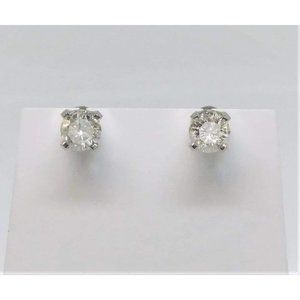 .50 ctw Genuine Diamond Studs in 14k White Gold Fr
